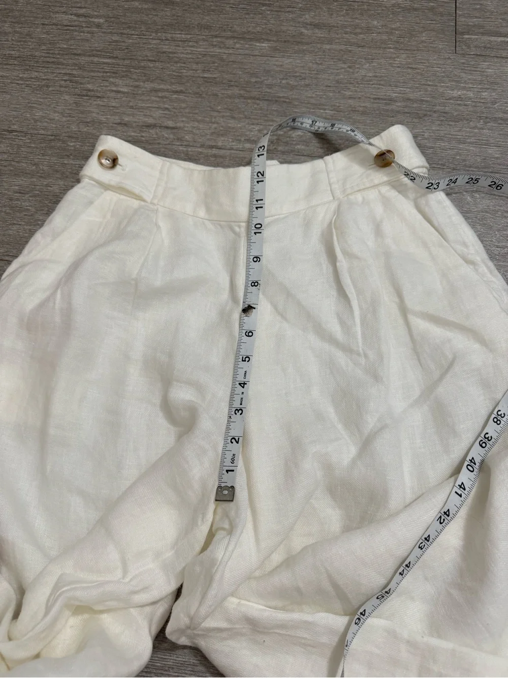 Banana Republic White 100% Linen Wide Leg Culotte Pants Size 2 Resort Beach Vaca